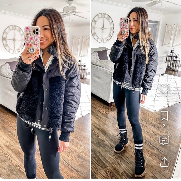 Blank NYC Quilted JACKET with Sherpa detailing - Picture 1 of 1